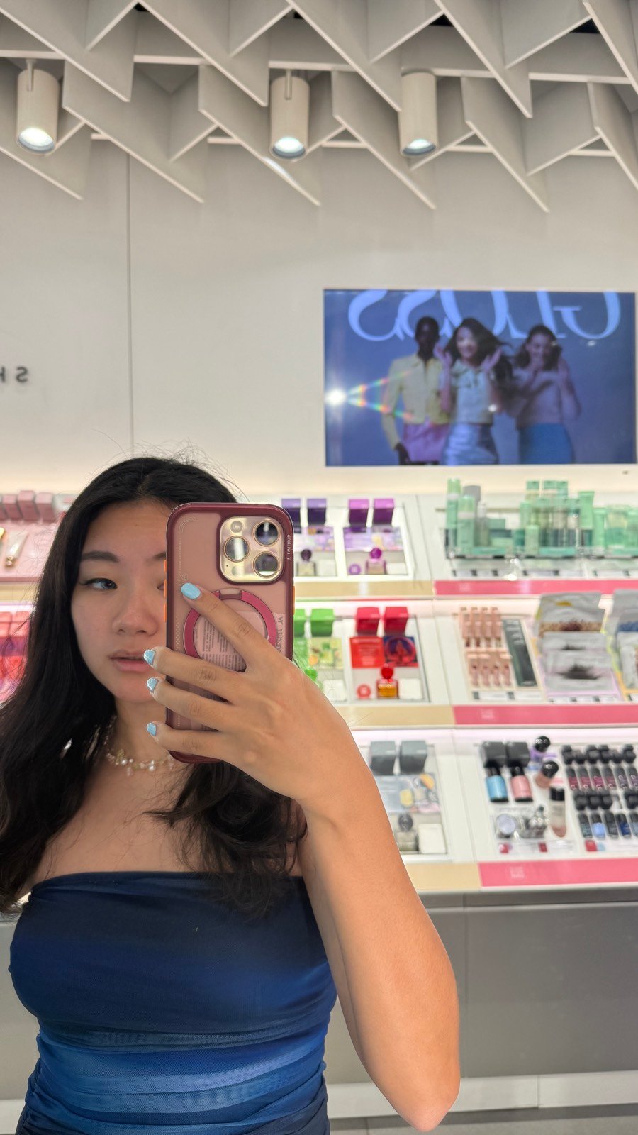 Inside the Kiko Milano makeup store on Via dell'Indipendenza in Bologna