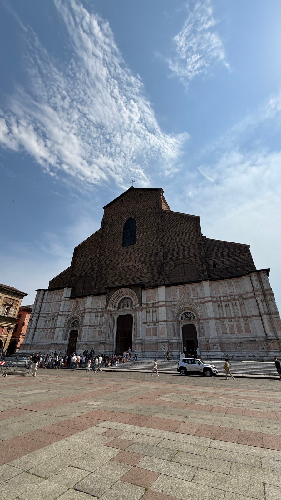 The Basilica di San Petronio on Piazza Maggiore in Bologna