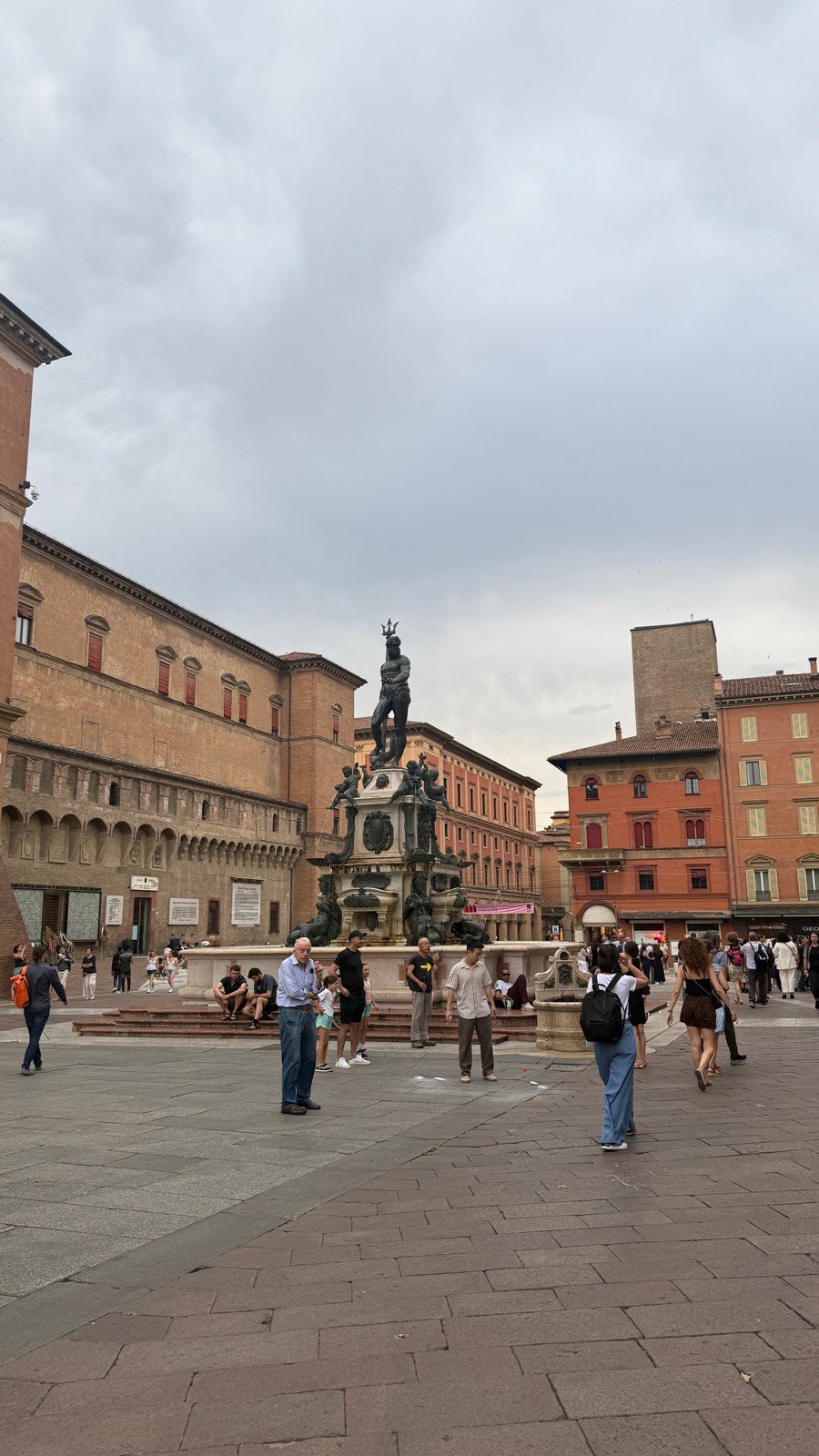 The Fountain of Neptune on Piazza del Nettuno in Bologna