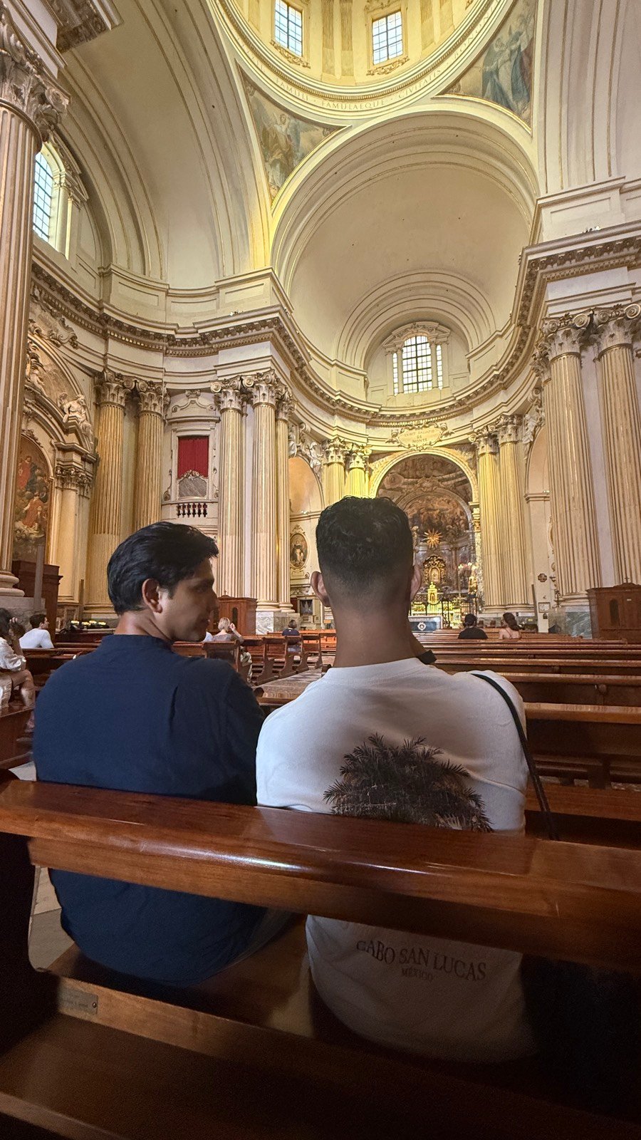 The domed interior of the Sanctuary of San Luca in Bologna