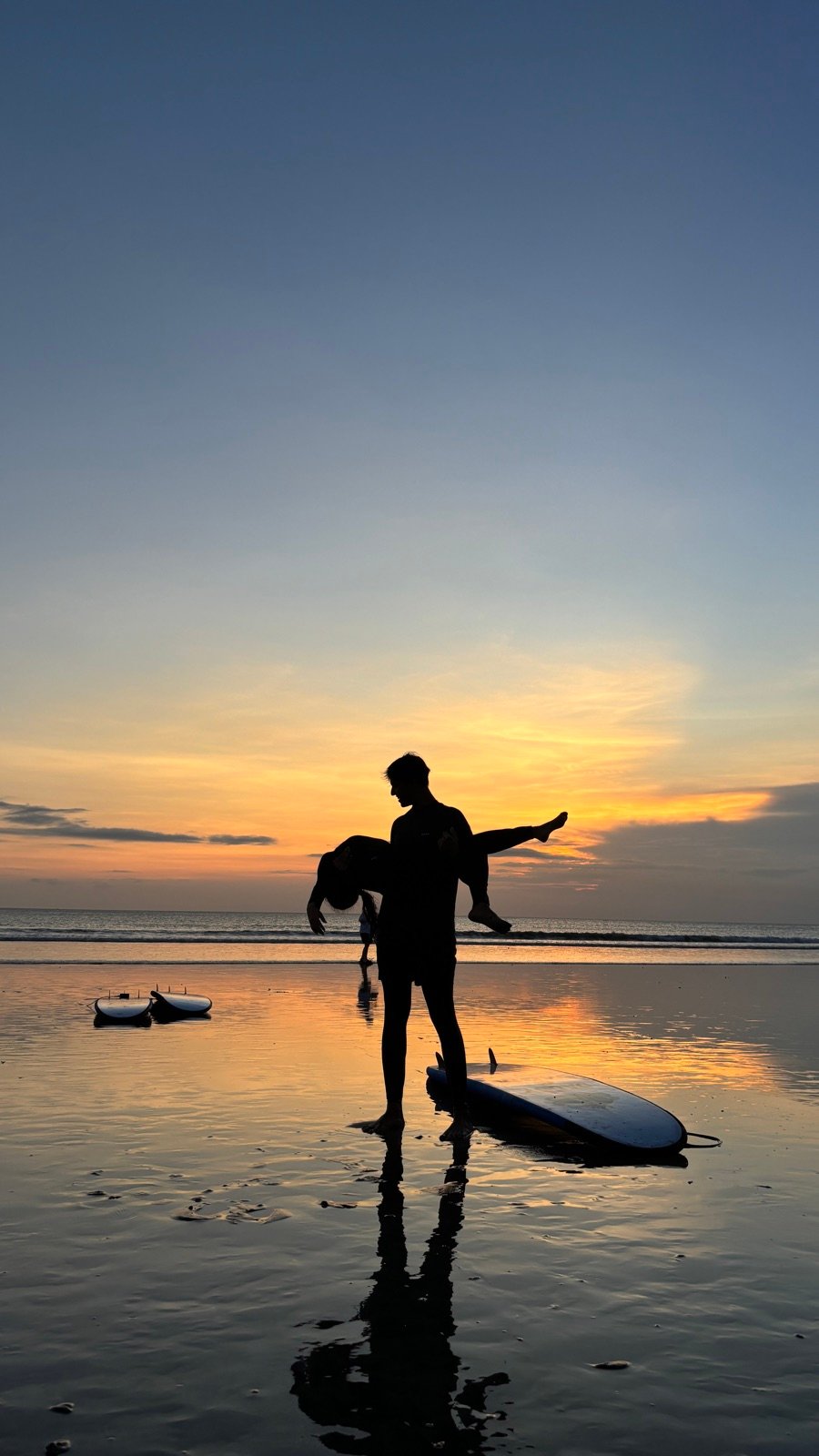Sunset over the beach a short walk from Holiday Inn Resort Bali Canggu