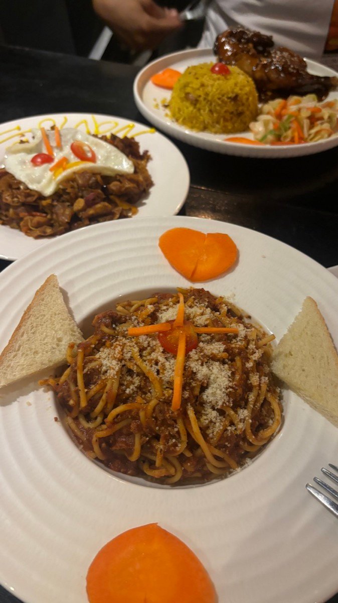 Spaghetti, rice and grilled dishes at Navio restaurant on Maafushi