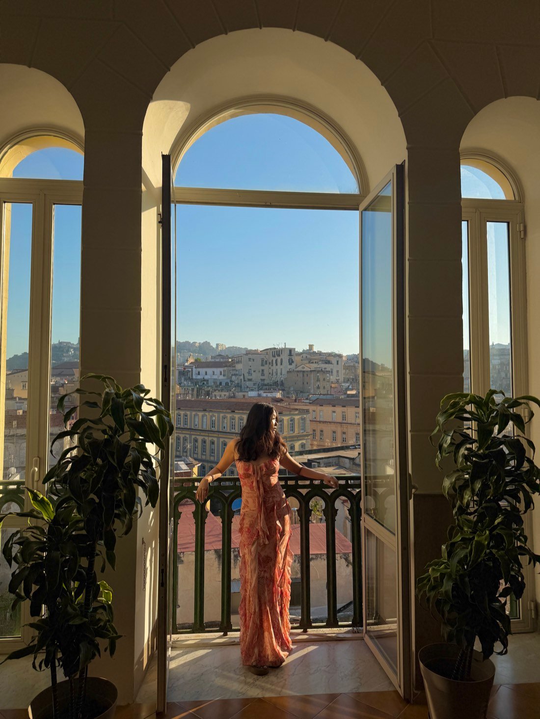 The view from our monastery bed and breakfast in the historic center of Naples