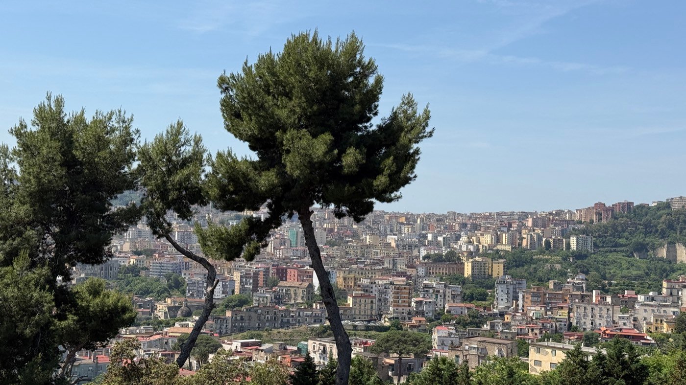 The view over Naples from the Capodimonte park