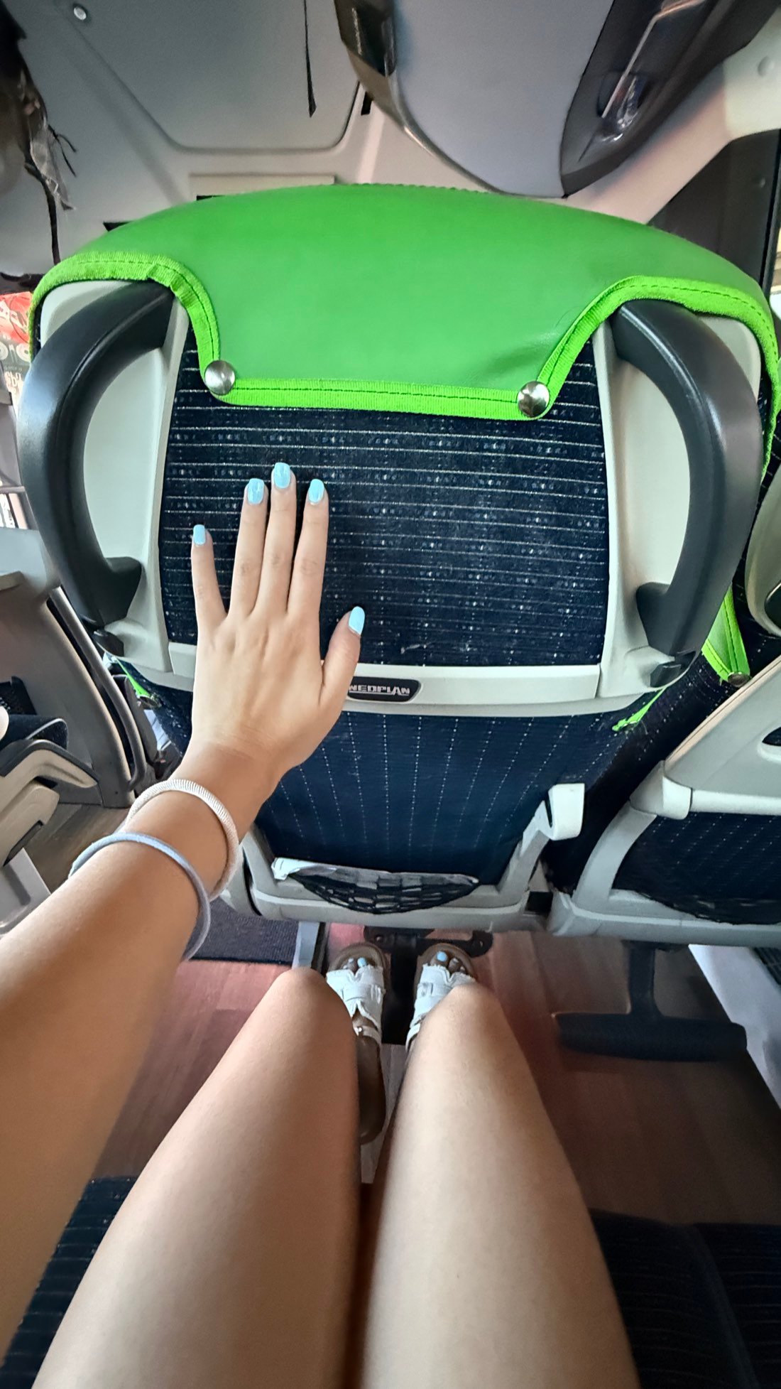 Legroom on the Flixbus from Rome to Naples