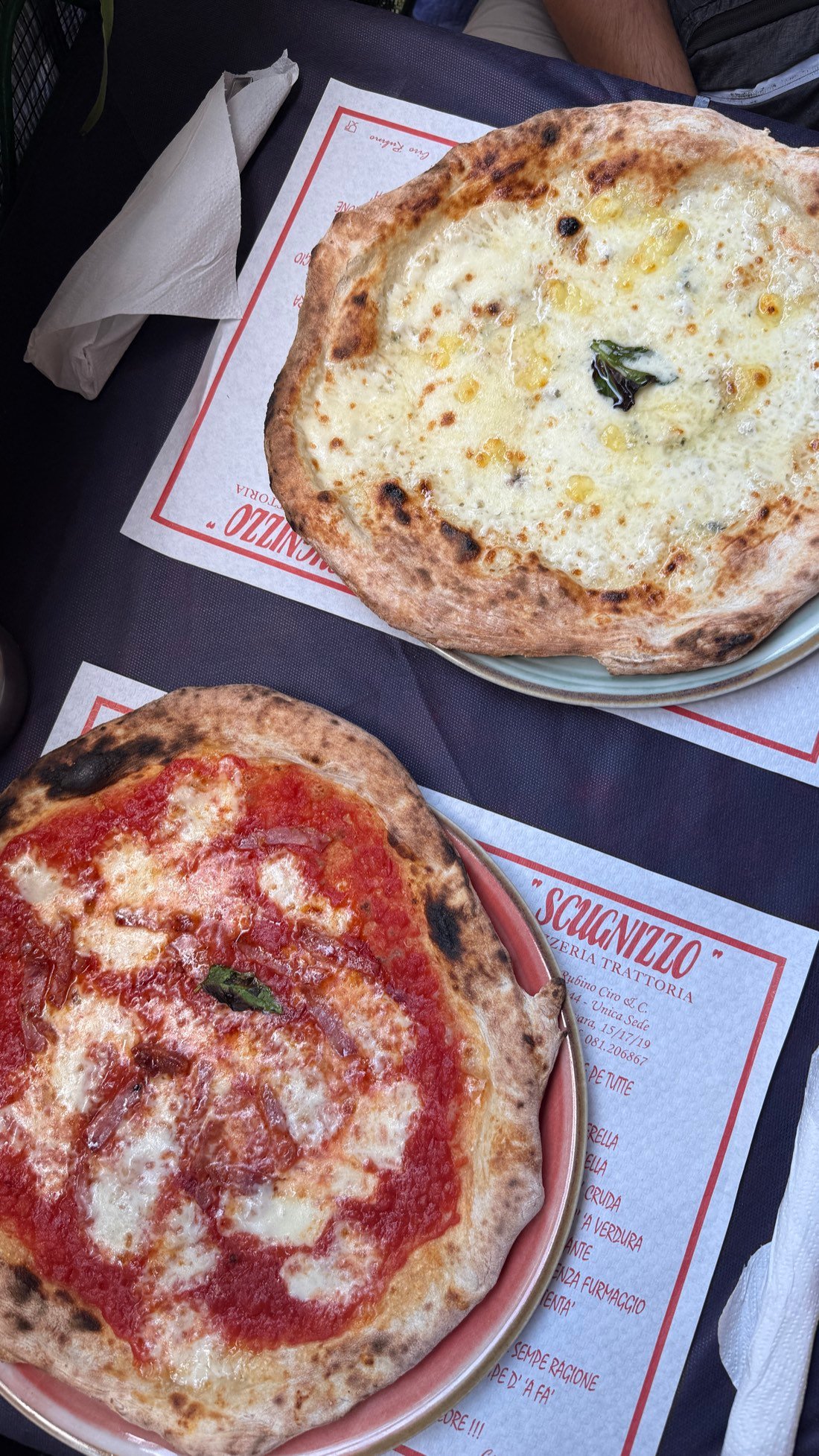 A Neapolitan pizza at Scuggurio in Naples