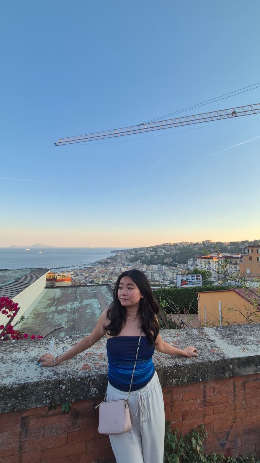 A panoramic view over Naples and the bay from above