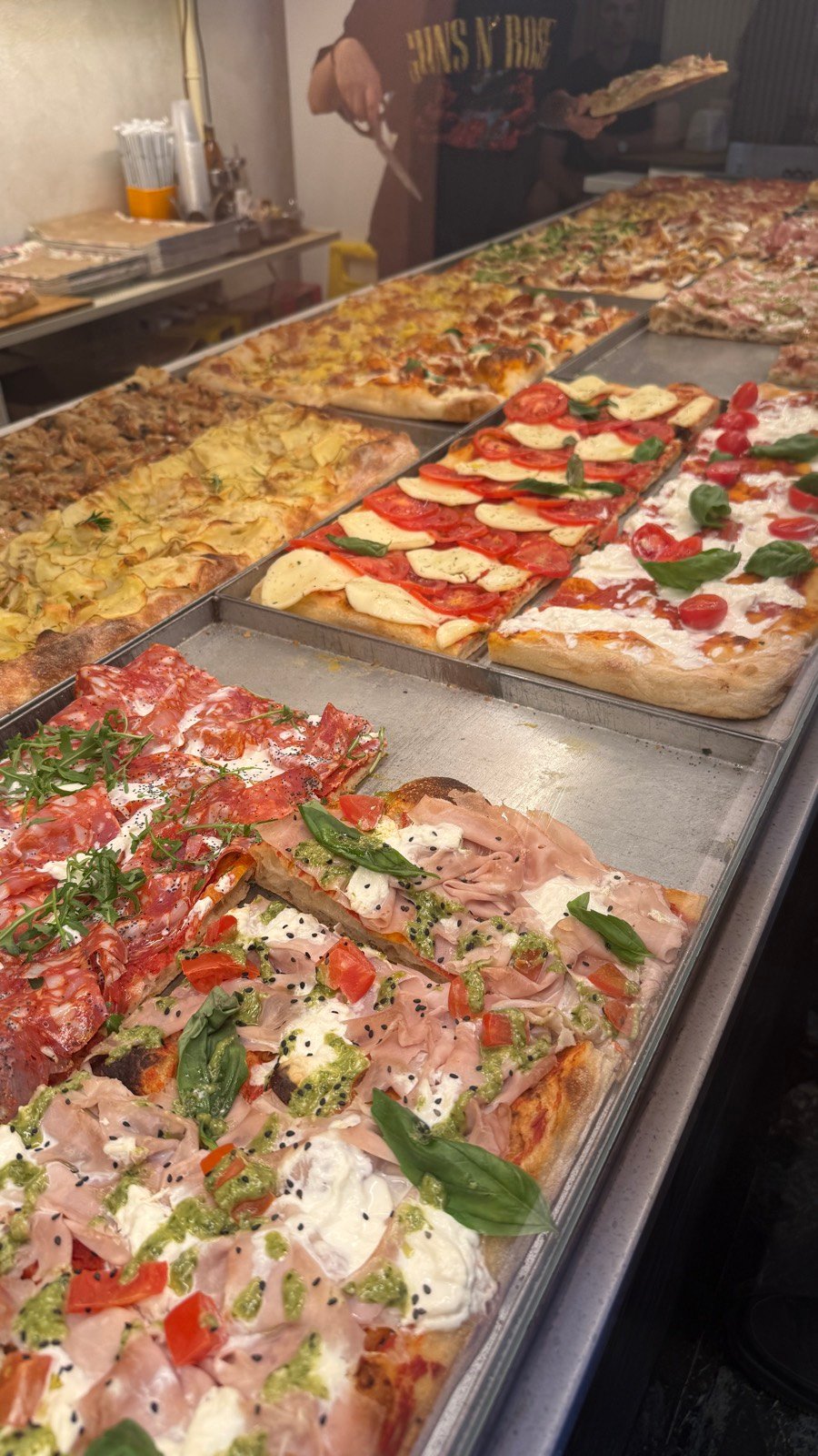 Pizza by the slice from Rosamunda near the Vatican in Rome