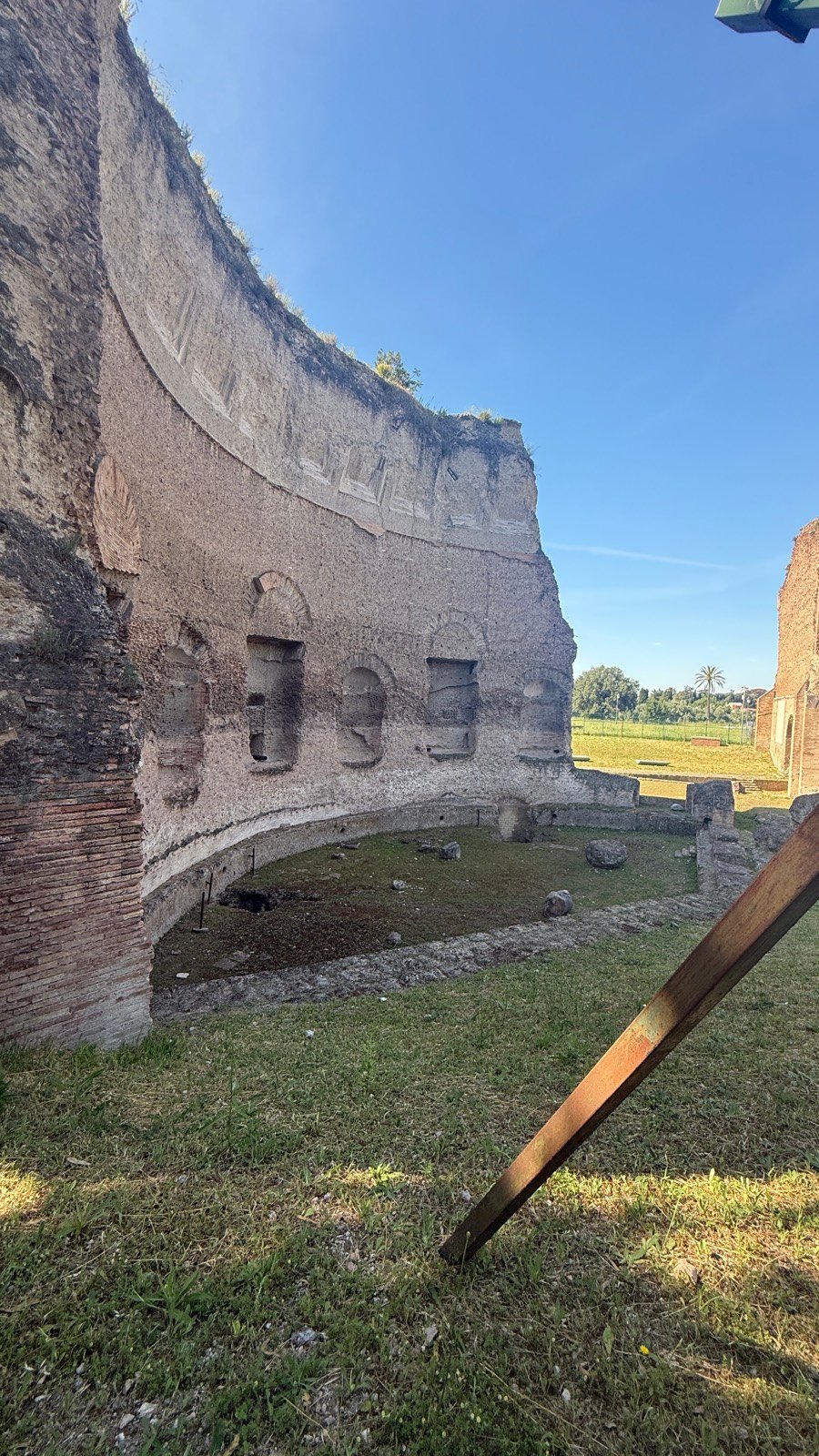 Ancient ruins in a Rome park, spotted on a walk