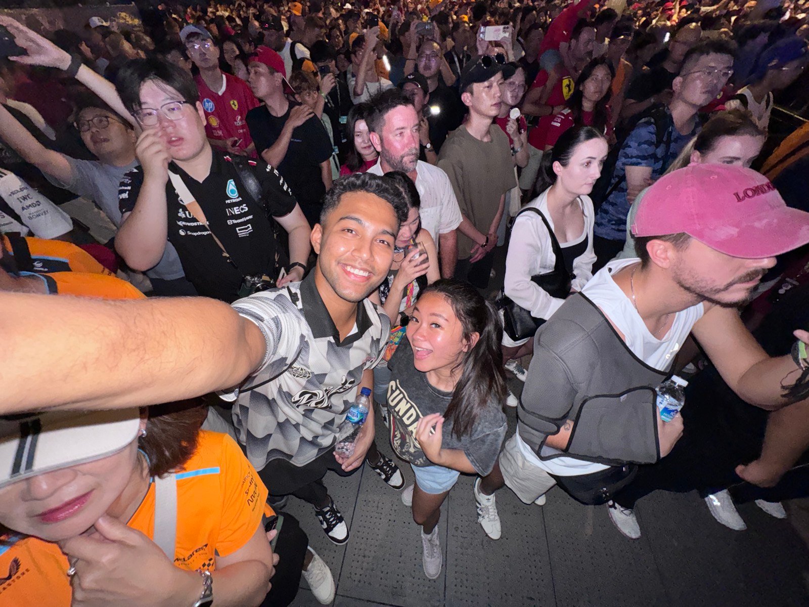 The crowd at a concert after the race at the Singapore Grand Prix