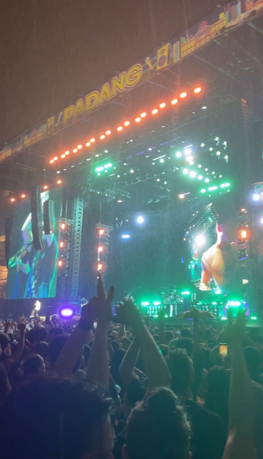 OneRepublic performing on the Padang Stage at a past Singapore Grand Prix
