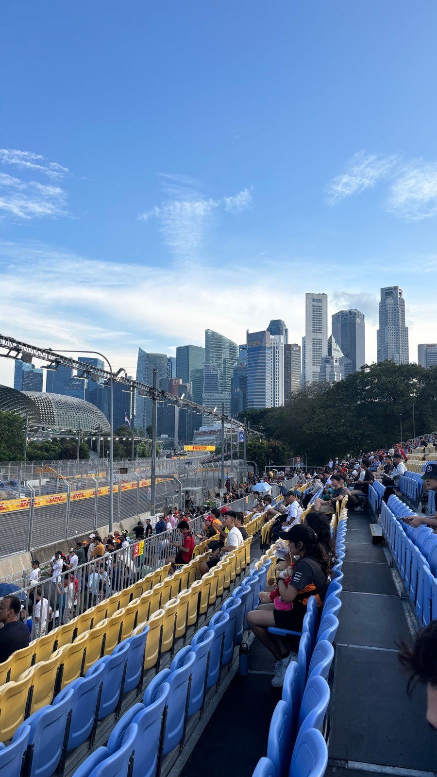The view from the Stamford grandstand in Zone 4 at the Singapore Grand Prix