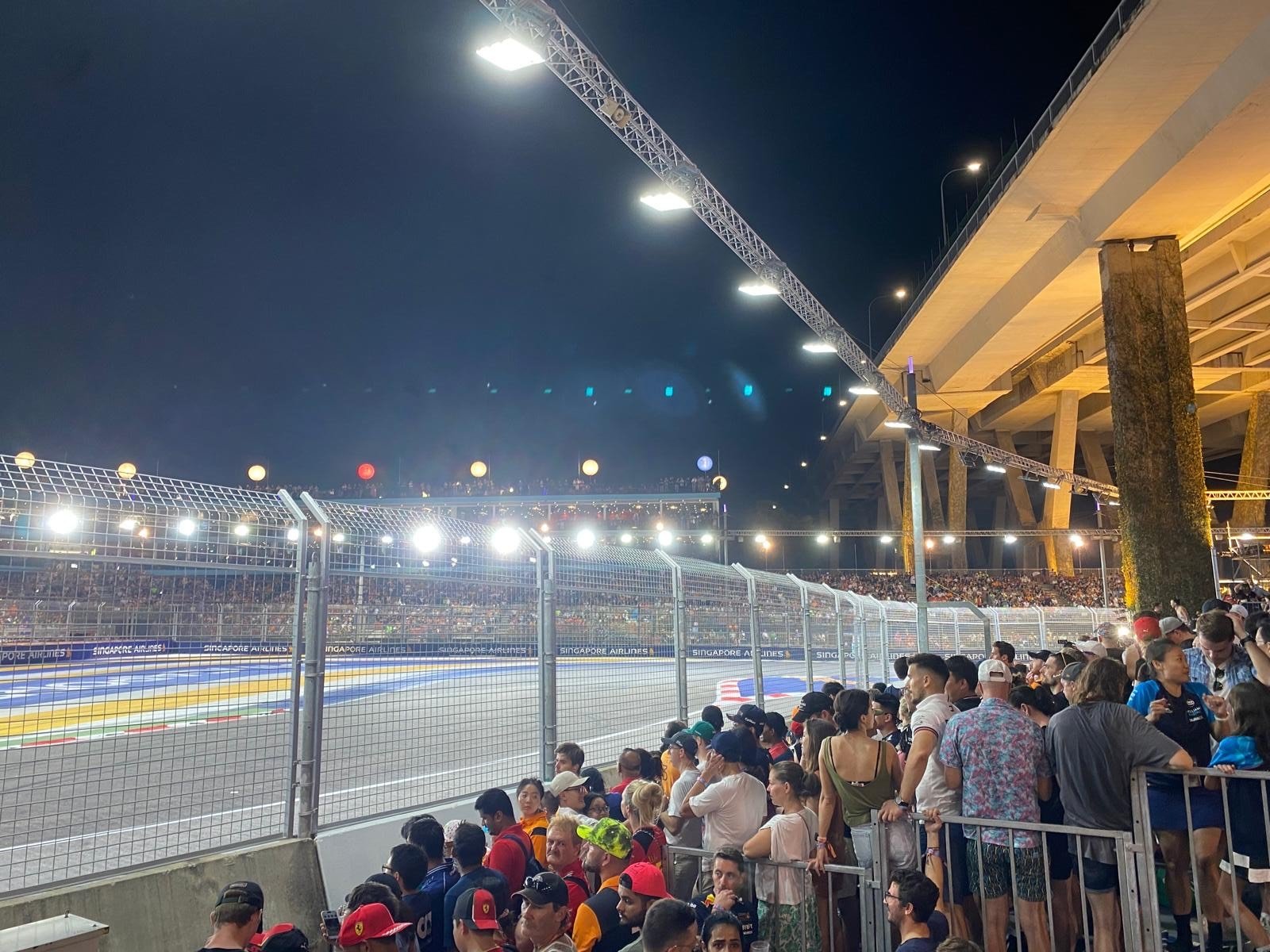 A Walkabout standing platform in Zone 1 at the Singapore Grand Prix