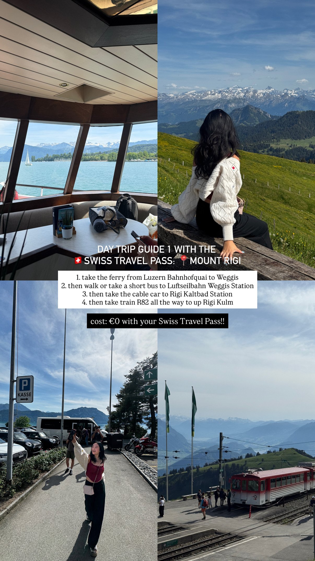 Mount Rigi day trip, ferry across Lake Lucerne, cable car and cogwheel train to the summit