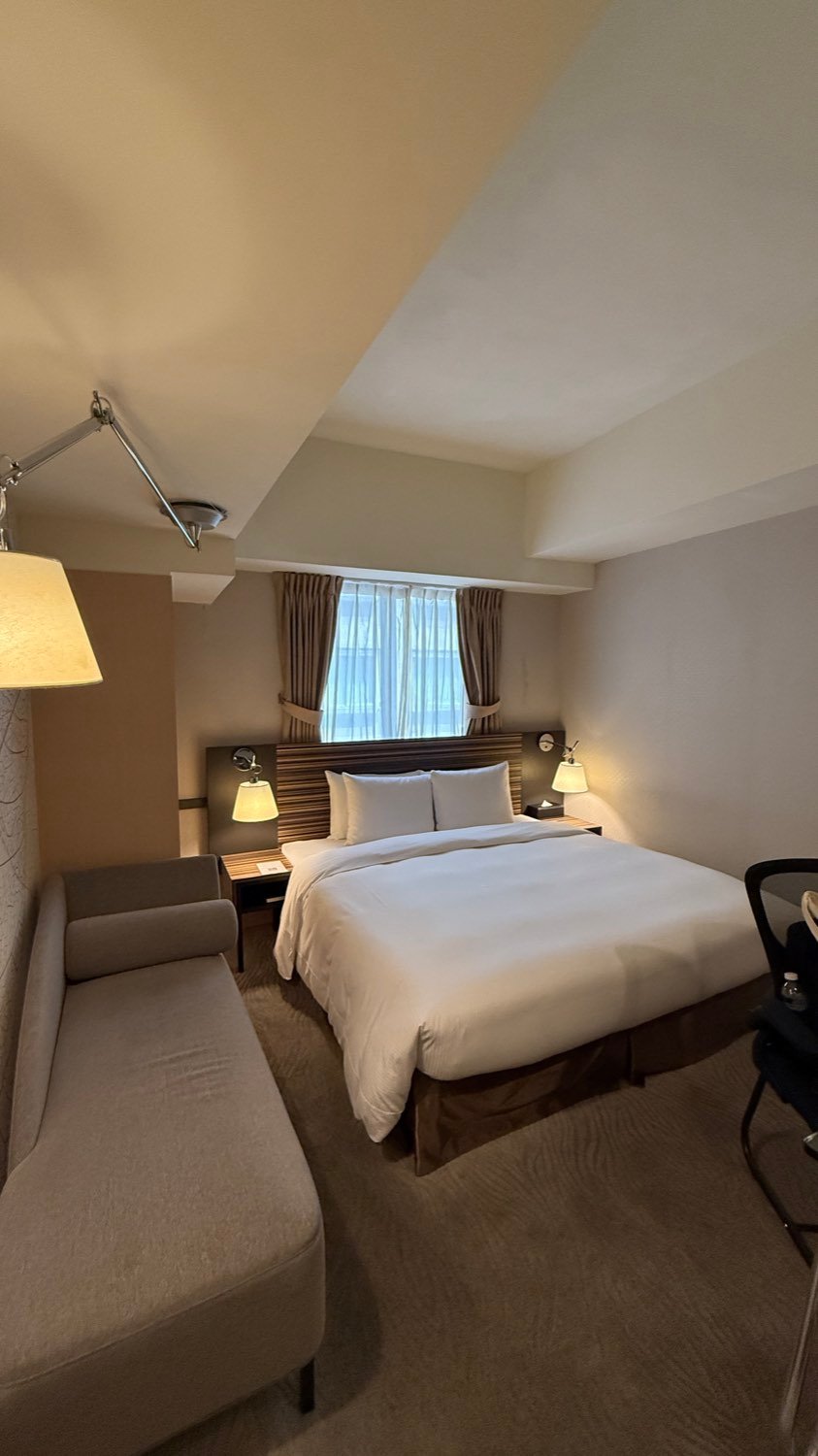 Room at Caesar Park Taipei, our hotel right at Taipei Main Station